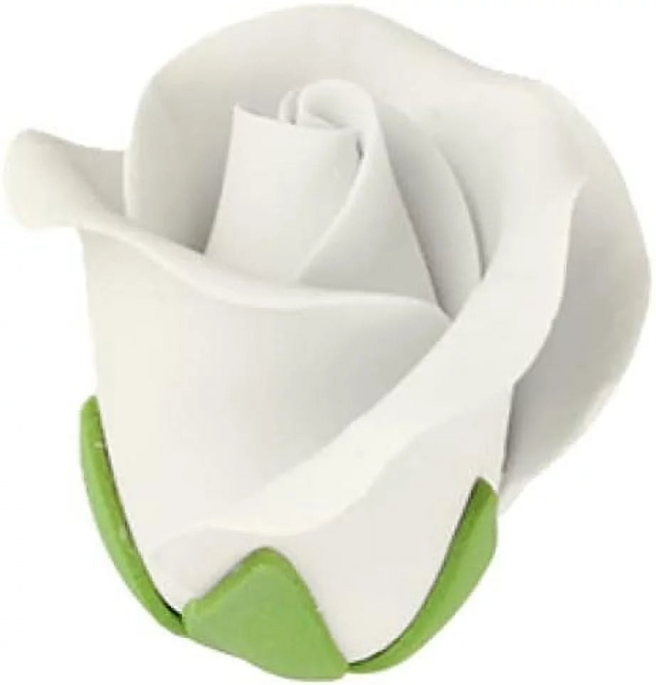 Gumpaste Flower Set White Edible Sugar Paste Flowers for Cake Decorating J3416