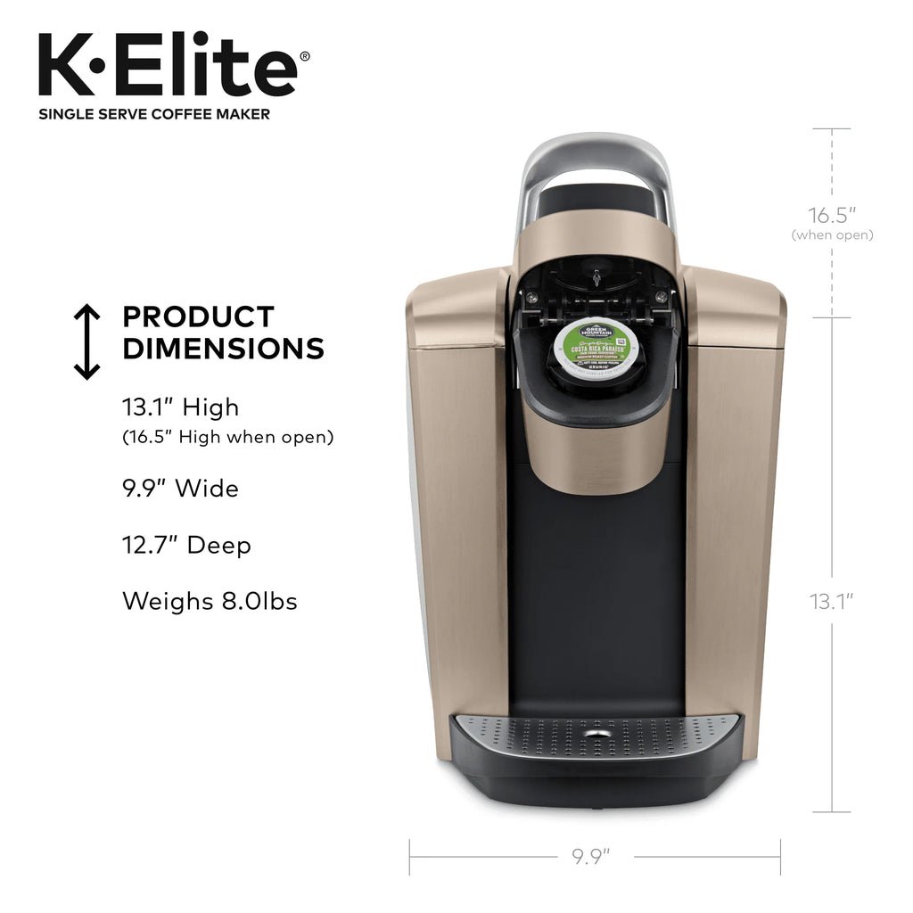 Keurig K-Elite Single-Serve K-Cup Pod Coffee Maker, Brushed Silver E378947