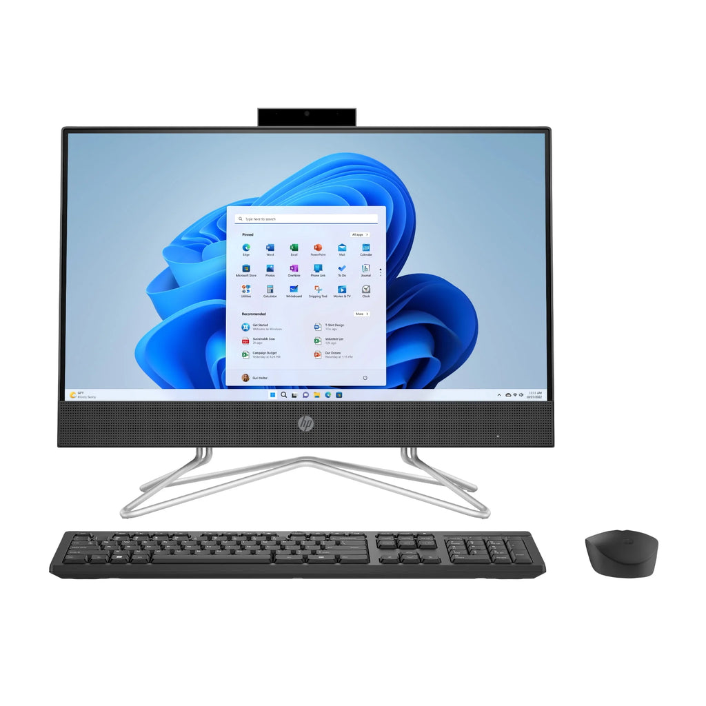 HP 21.5 All-in-One PC, Intel Pentium, 8GB RAM, 128GB SSD, Windows 11 Home, White O9382