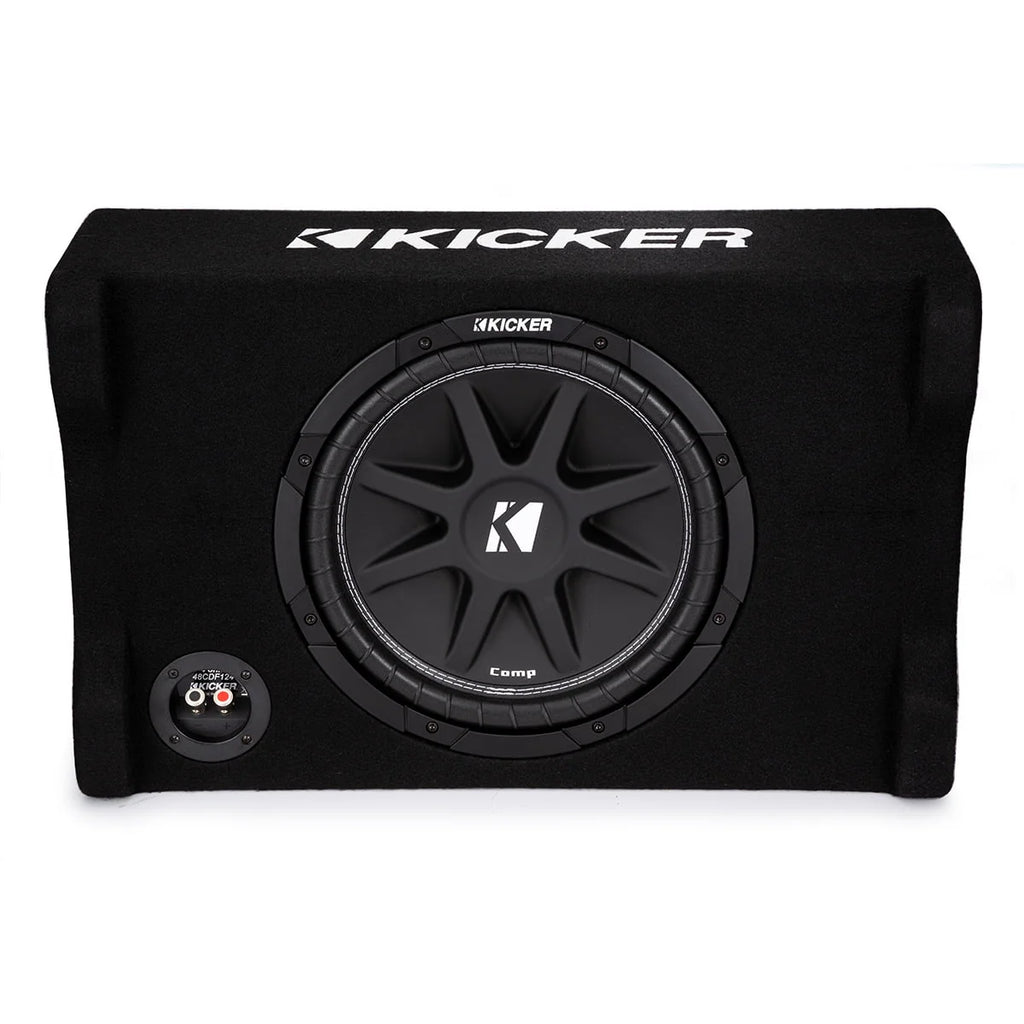 New Kicker 48CDF124 Comp 12 Down-Firing Loaded Subwoofer Enclosure