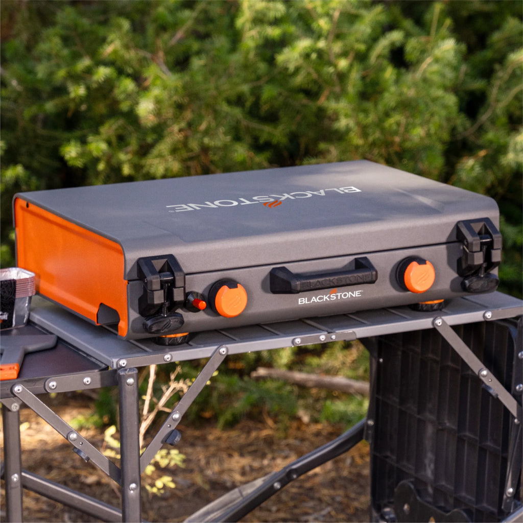 Blackstone Adventure Ready 20"x14" 2-Burner Propane Camping Griddle with Latching Hood J72109