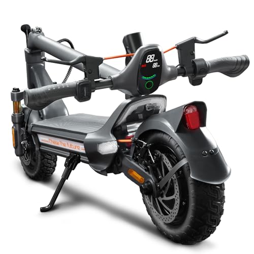 Electric Scooter, 1200W Motor, MAX 50 Miles Long Range & 31 mph Top Speed, with 10.5" Off Road Tires, Dual Brake & Dual Suspension Commuting E-Scooter for Adults and Teens