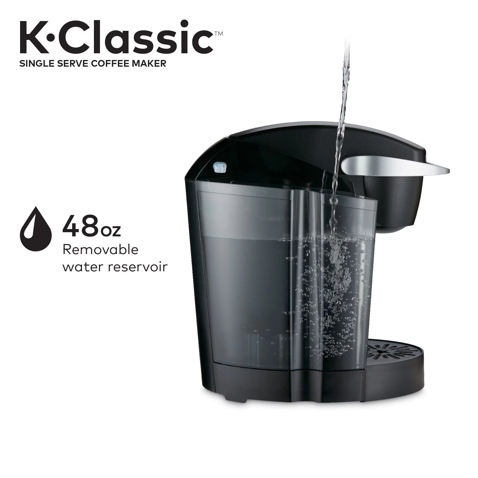Keurig K-Classic Single Serve K-Cup Pod Coffee Maker, Black Q868