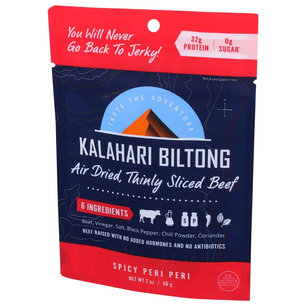 Kalahari Biltong Spicy Peri Peri 2 Ounce, 8 per case F511