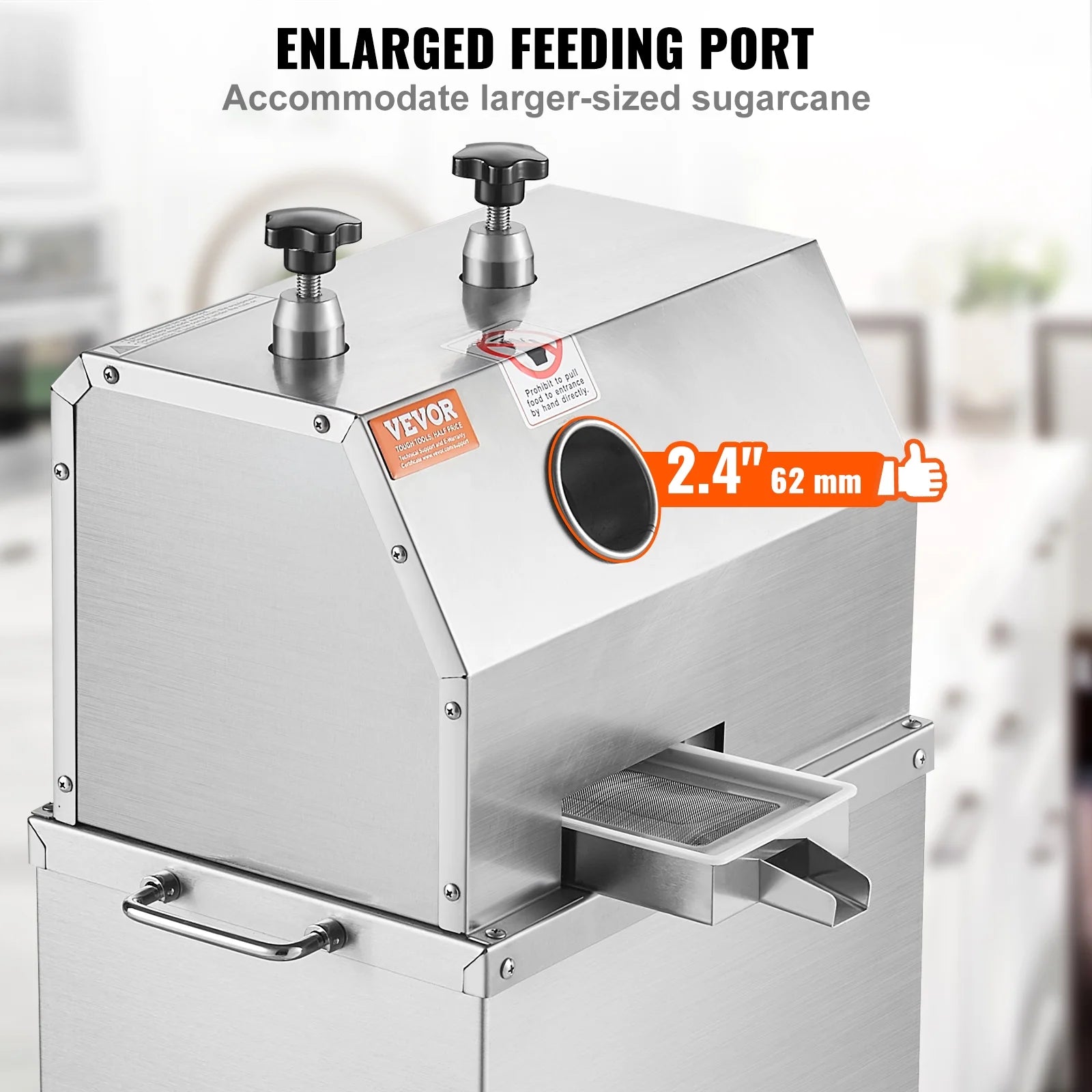 SKYSHALO 750W Electric Sugar Cane Juicer with 3 Rollers L54889