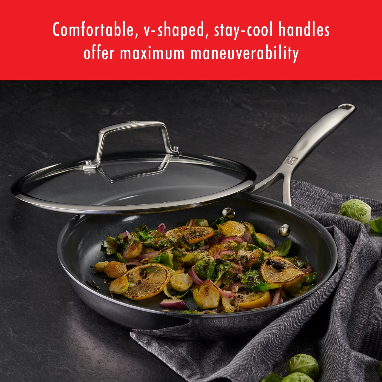 ZWILLING Energy Plus 10-pc Stainless Steel Ceramic Nonstick Cookware Set U8438