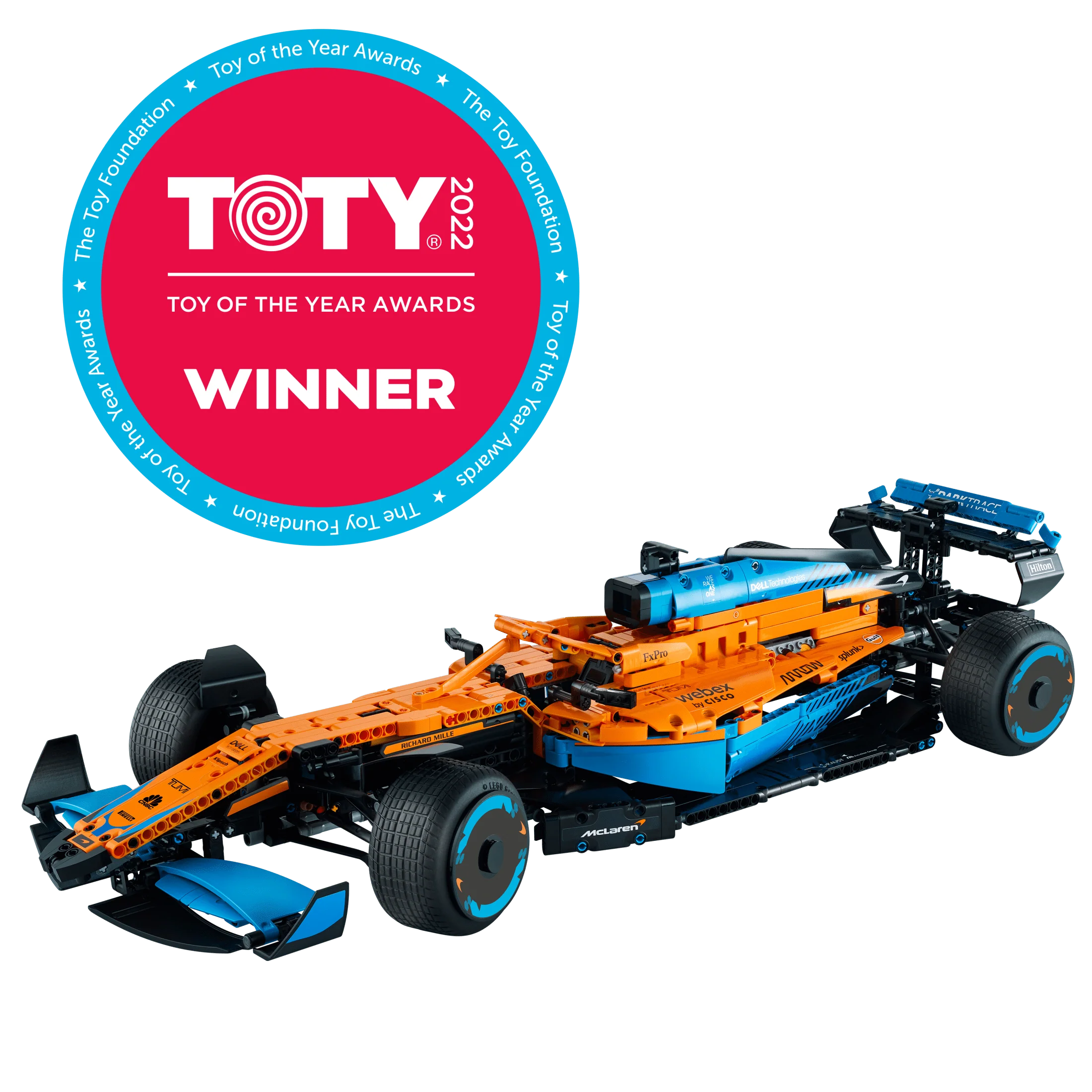LEGO 42141 Technic McLaren Formula 1 2022 Replica Race Car Model Building Kit, F1 Motor Sport Set Birthday Gift Idea for Adults, Men, Women, Him, Her, Husband, Collectible Home Decor