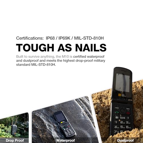 AGM M10 Rugged Flip Phone 4G, Waterproof & Drop-Proof, for T-Mobile N268638