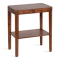 Kate and Laurel Talcott Wood Side Table - 22x14x26 - Walnut Brown