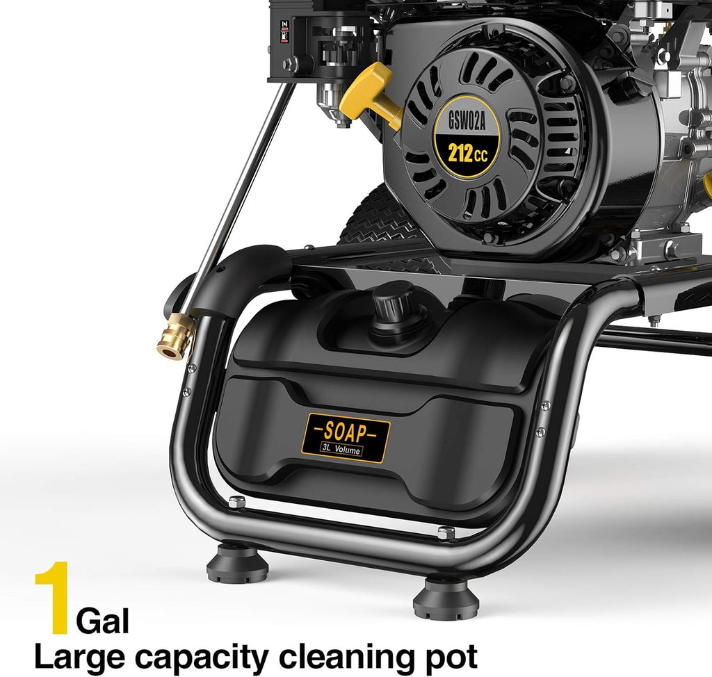 BLUBERY 3500PSI Gas Pressure Washer, 2.6GPM, 50FT Hose A481032