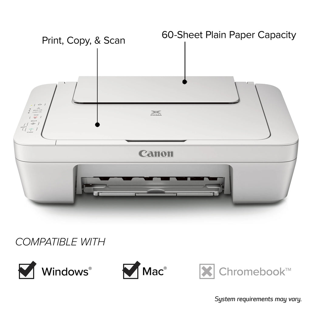 Canon PIXMA MG2522 All-in-One Inkjet Printer, White Q801