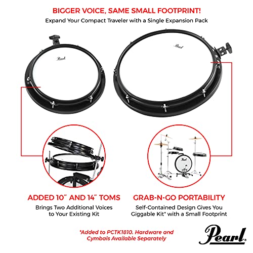 Pearl Compact Traveler Drum Set 18" Bass & 10" Snare with Bag U841