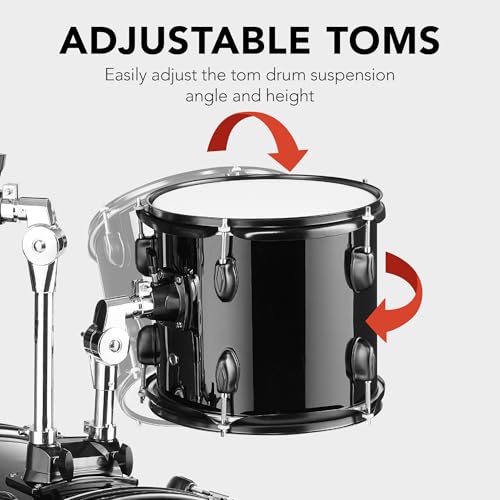 Best Choice Products 5-Piece Full Size Adult Drum Set with Cymbal Stands, Stool, Pedal, Sticks - Dark Blue Sparkle D34023