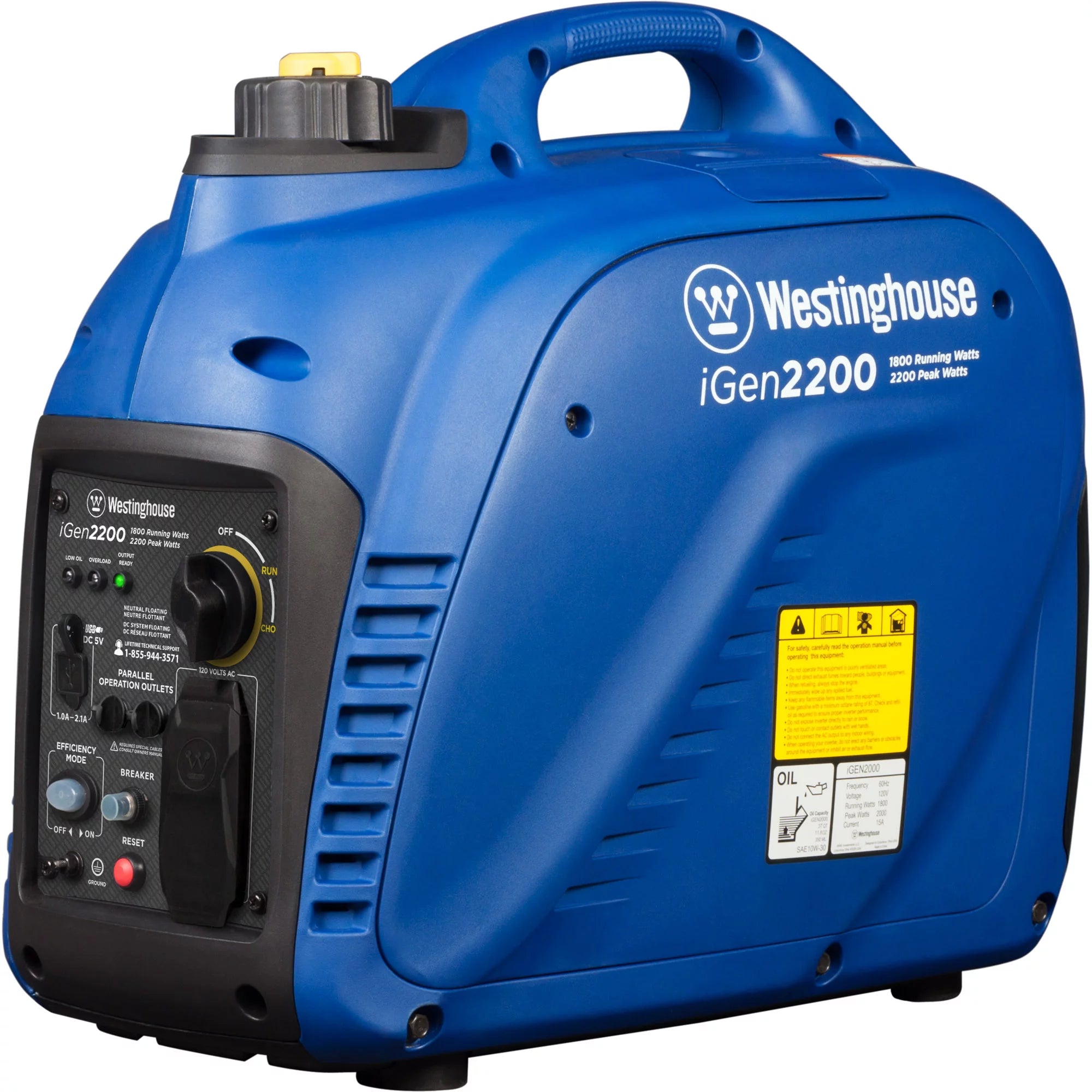 Westinghouse 2200 Peak Watt Portable Inverter Generator Y567087