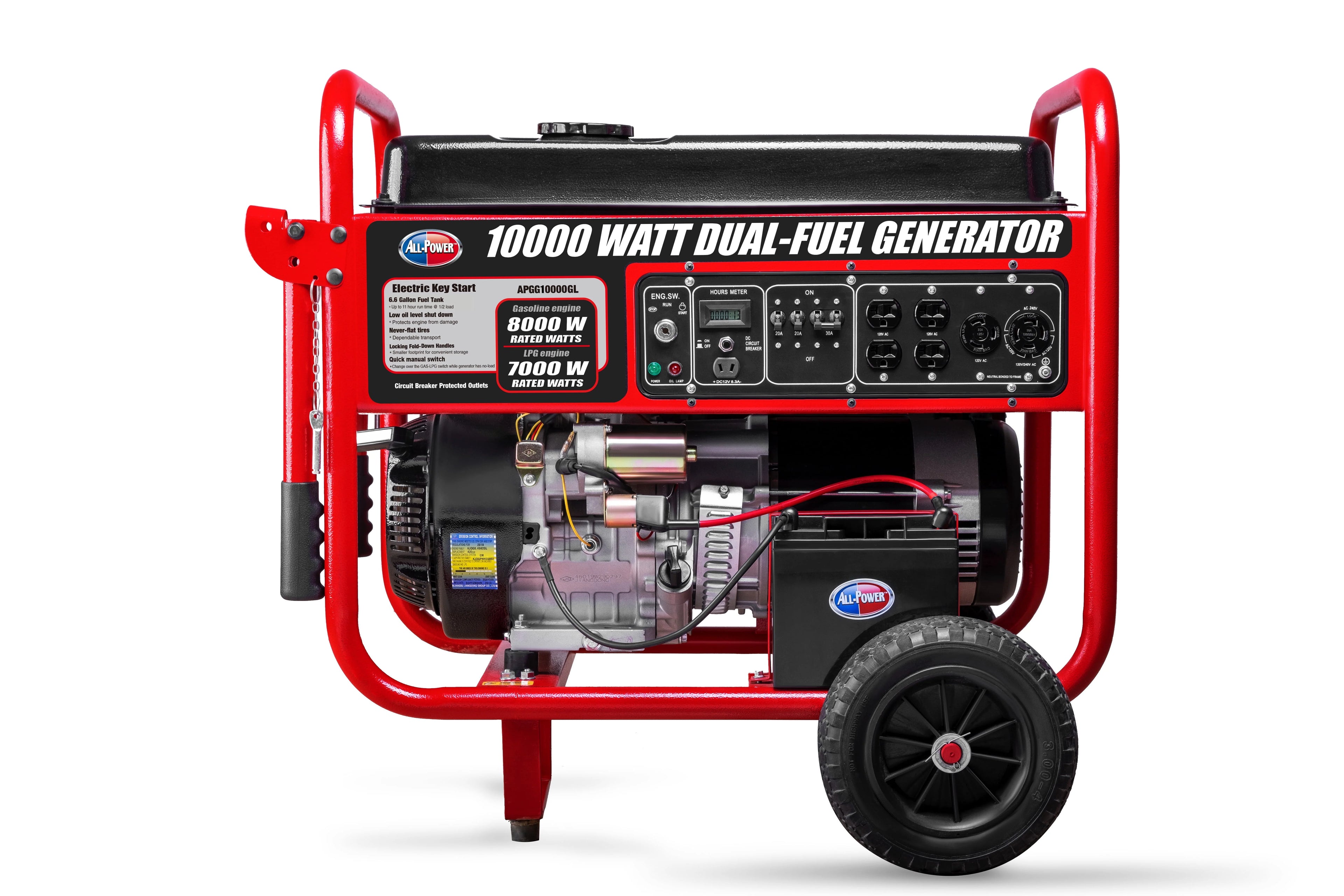 All Power APGG10000GL 10000W Dual Fuel Portable Generator W614634