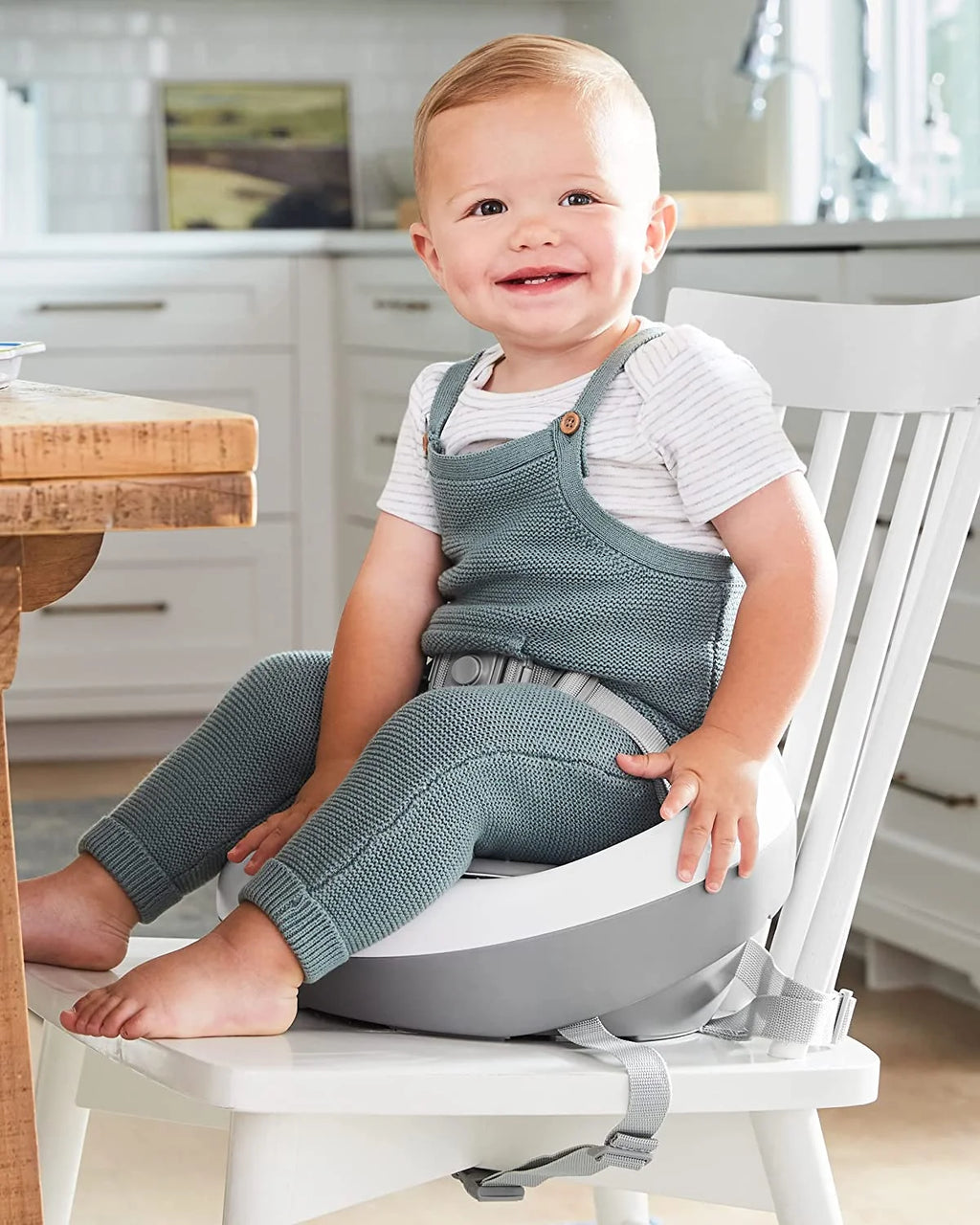 Skip Hop Booster Seat for Dining Table, Grey/White Q92834