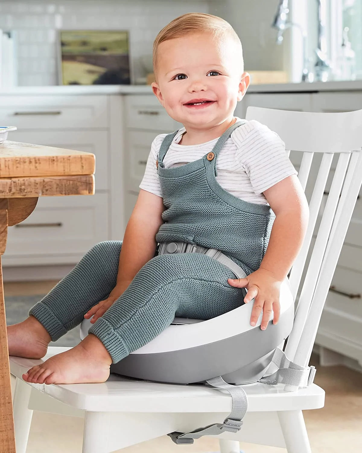 Skip Hop Booster Seat for Dining Table, Grey/White Q92834
