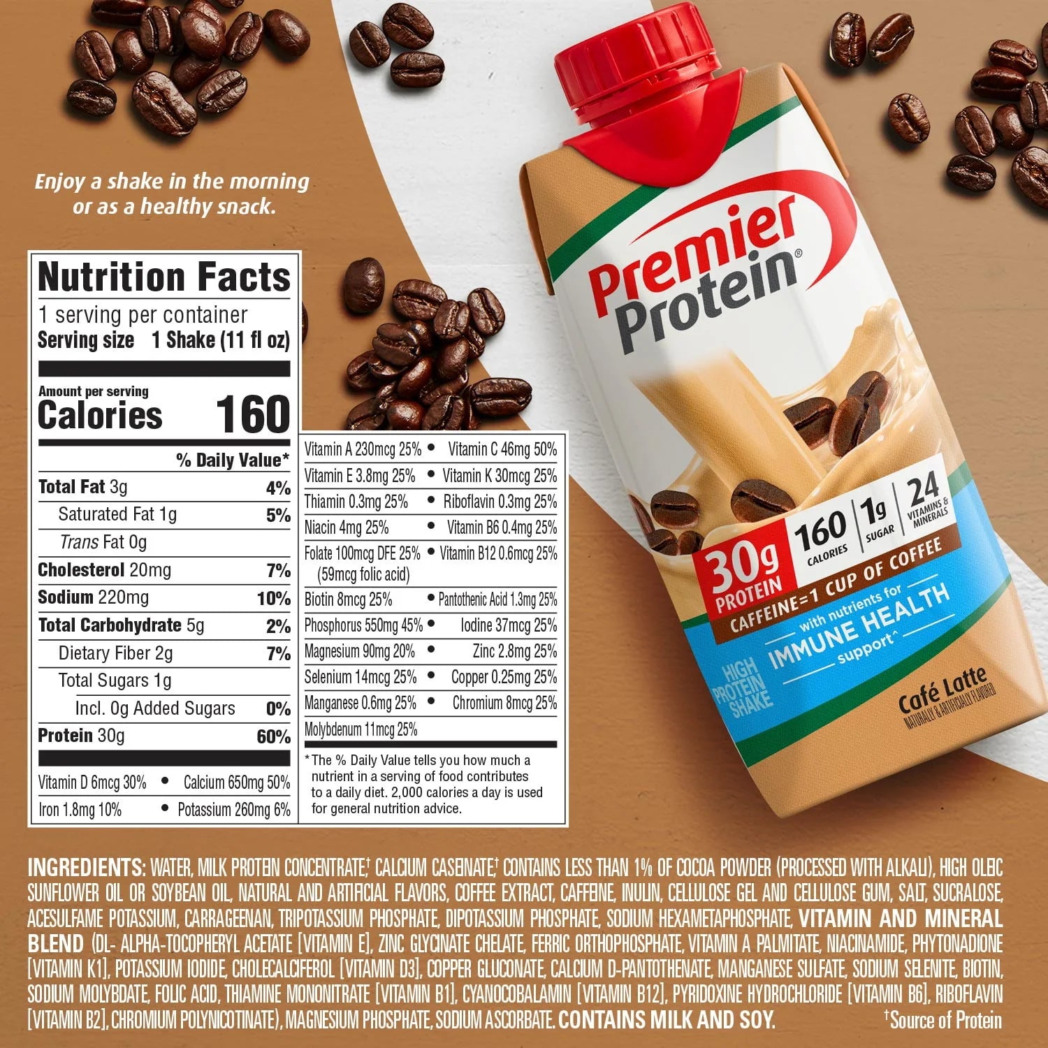 Premier Protein Shake, Chocolate, 11 fl oz, 12 Ct H339