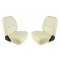 Procar Uncovered Low Back Bucket Seats, Foam Padded Driver and Passenger Uncovered Seats, Each Seat Includes a Pair of Seat Sliders, 24” Tall, 20-1/2” Wide