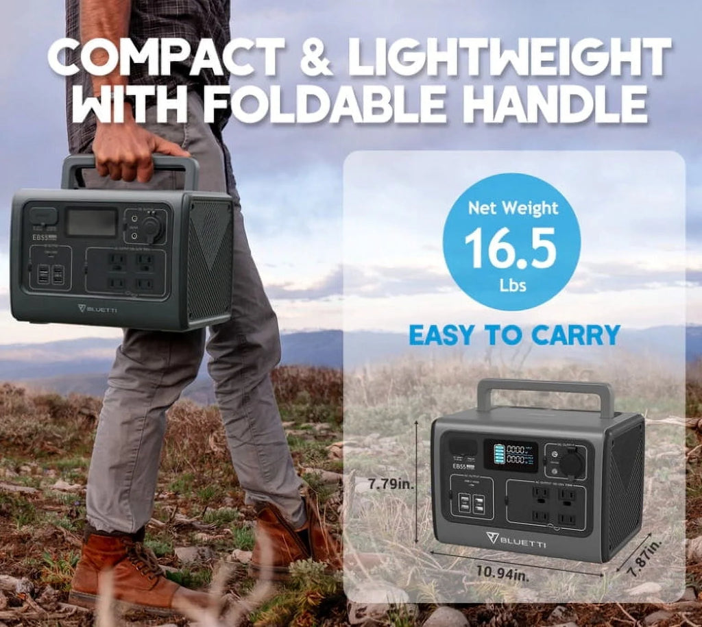 BLUETTI EB55 Portable Power Station 700W 537Wh Q622