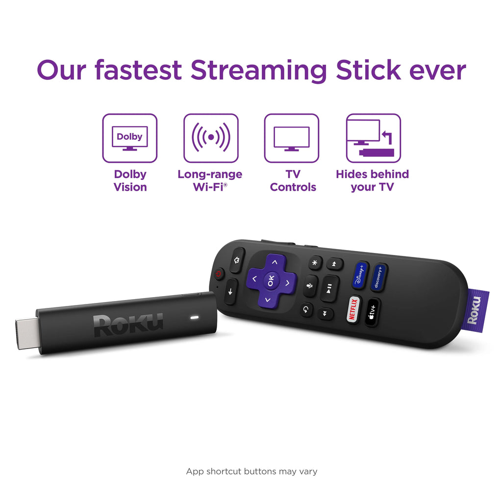 Roku Streaming Stick 4K with Voice Remote and Long-Range Wi-Fi Q53398