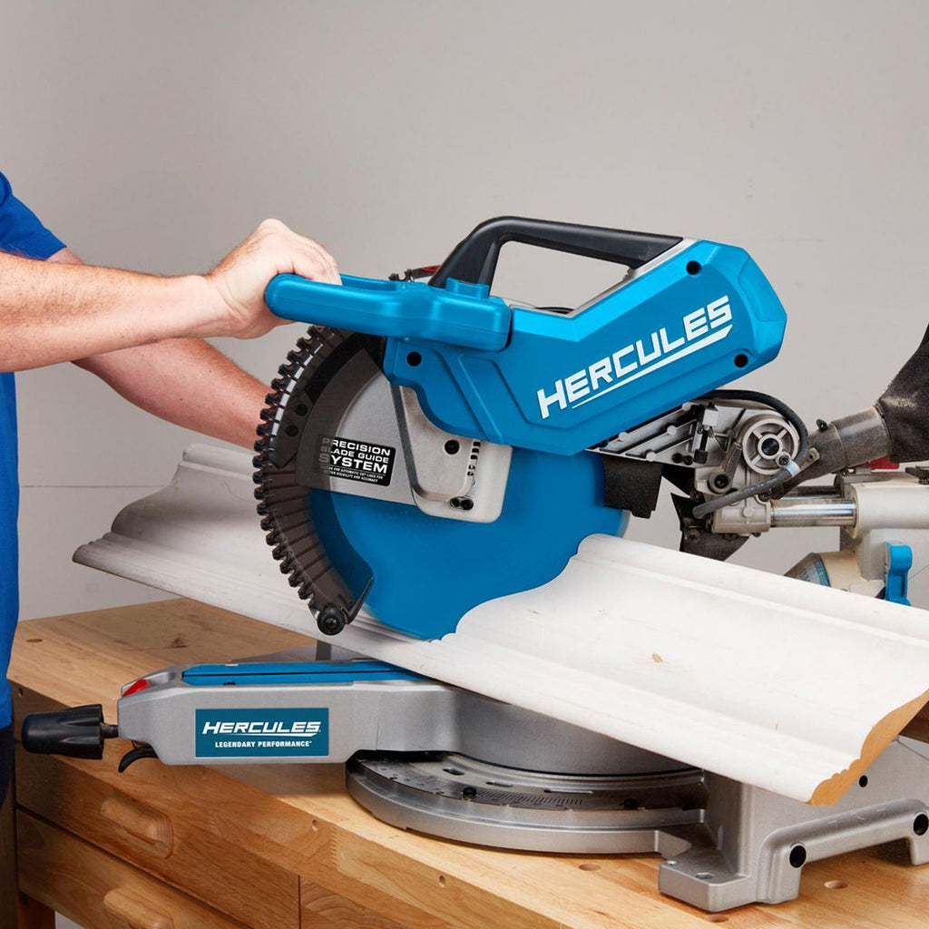 HERCULES 12 in. Dual-Bevel Sliding Compound Miter Saw with LED Shadow Guide J974