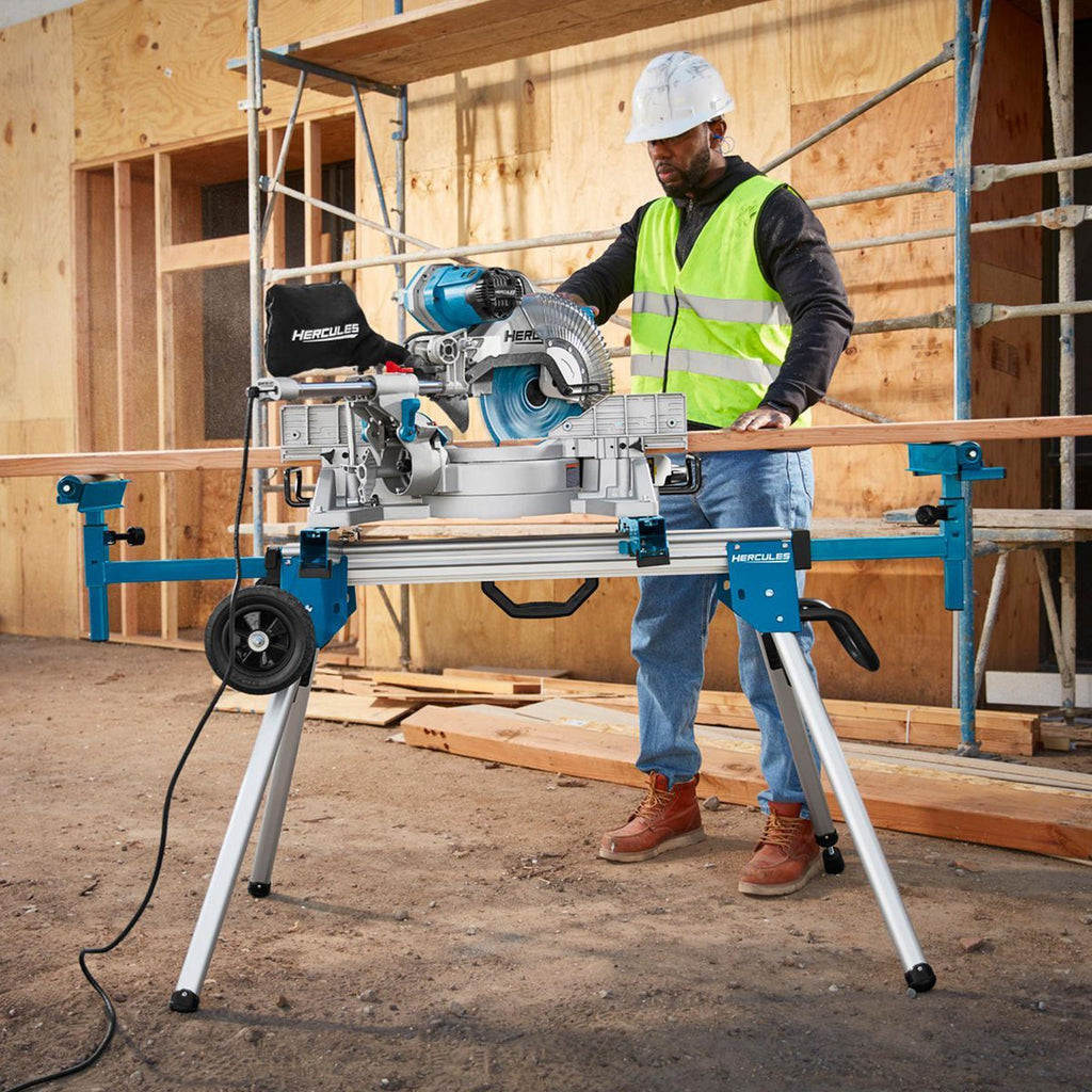 HERCULES 12 in. Dual-Bevel Sliding Compound Miter Saw with LED Shadow Guide J974