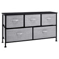 Amazon Basics Extra Wide 5-Drawer Fabric Storage Organizer, Bronze O570432