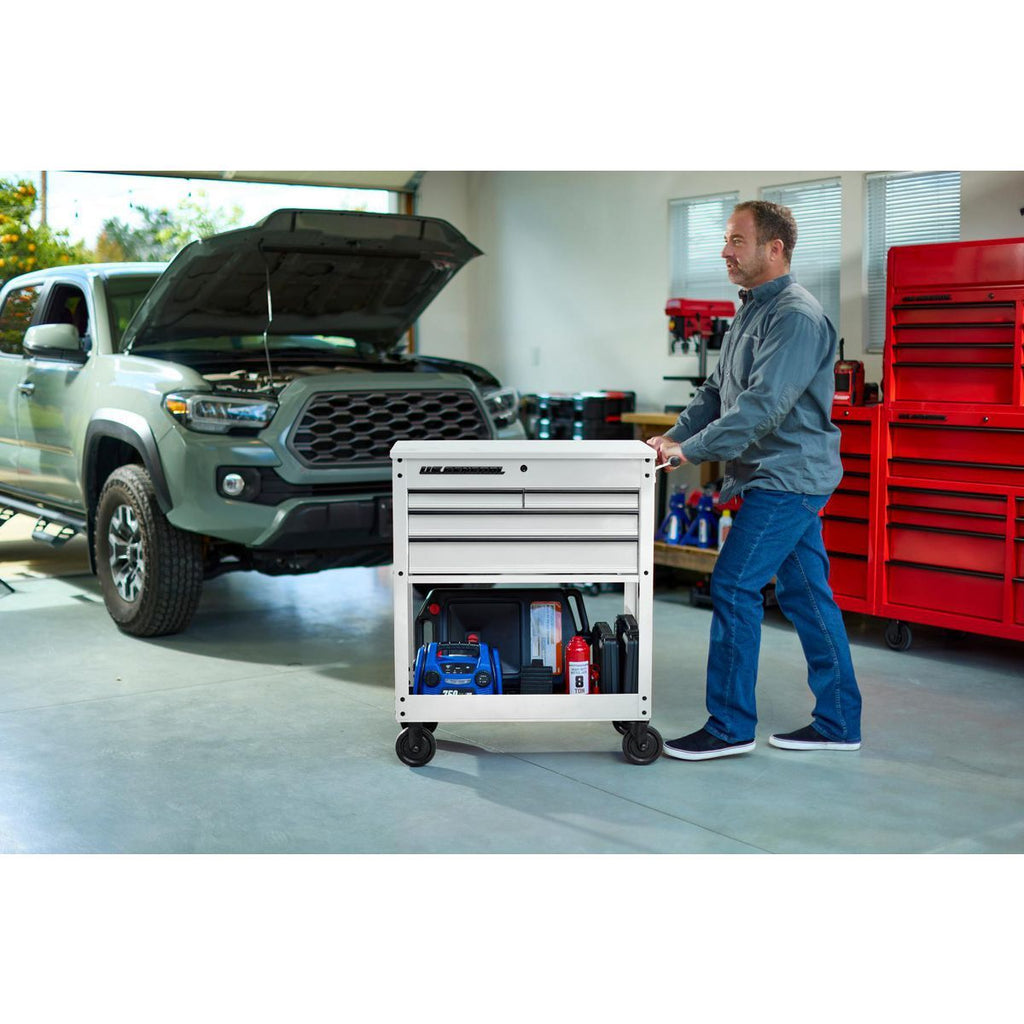 U.S. GENERAL 30 in. 4-Drawer Tech Cart, Red Y546116