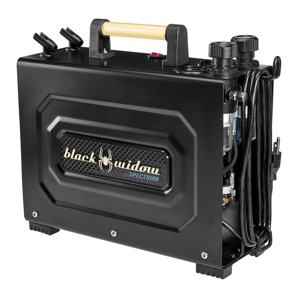 BLACK WIDOW BY SPECTRUM Professional Airbrush Compressor Kit
