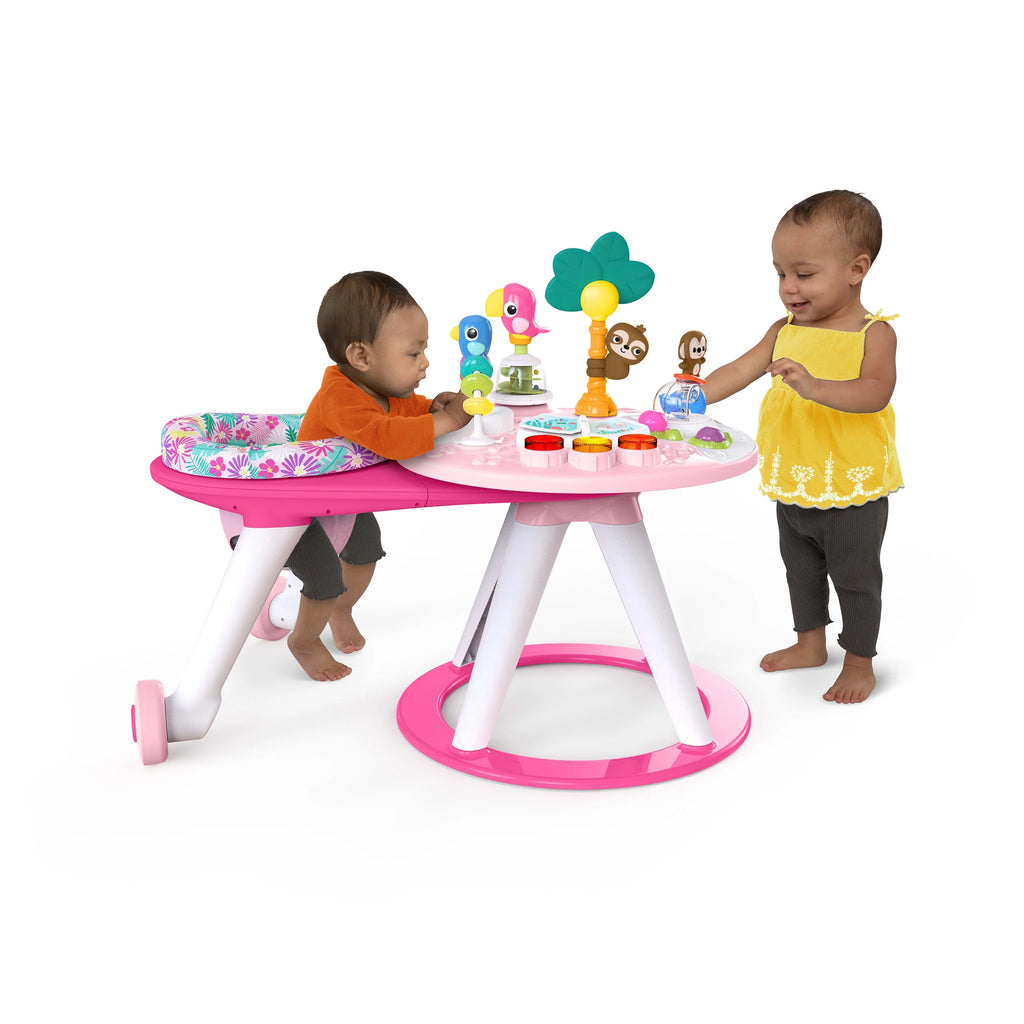 Bright Starts Around We Go 2-in-1 Baby Activity Center & Table, Tropic Coral J1927