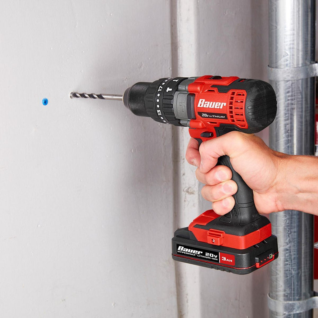 BAUER 20V Cordless 6-Tool Combo Kit with Batteries and Charger W37684