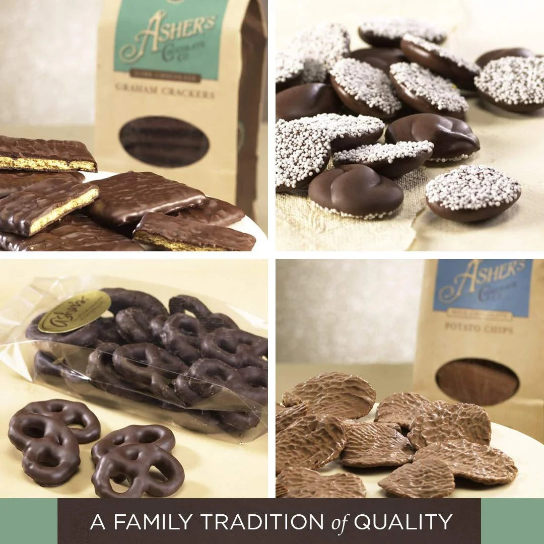 Asher's Chocolate Covered Graham Crackers, Milk Chocolate, 18 Count B1037