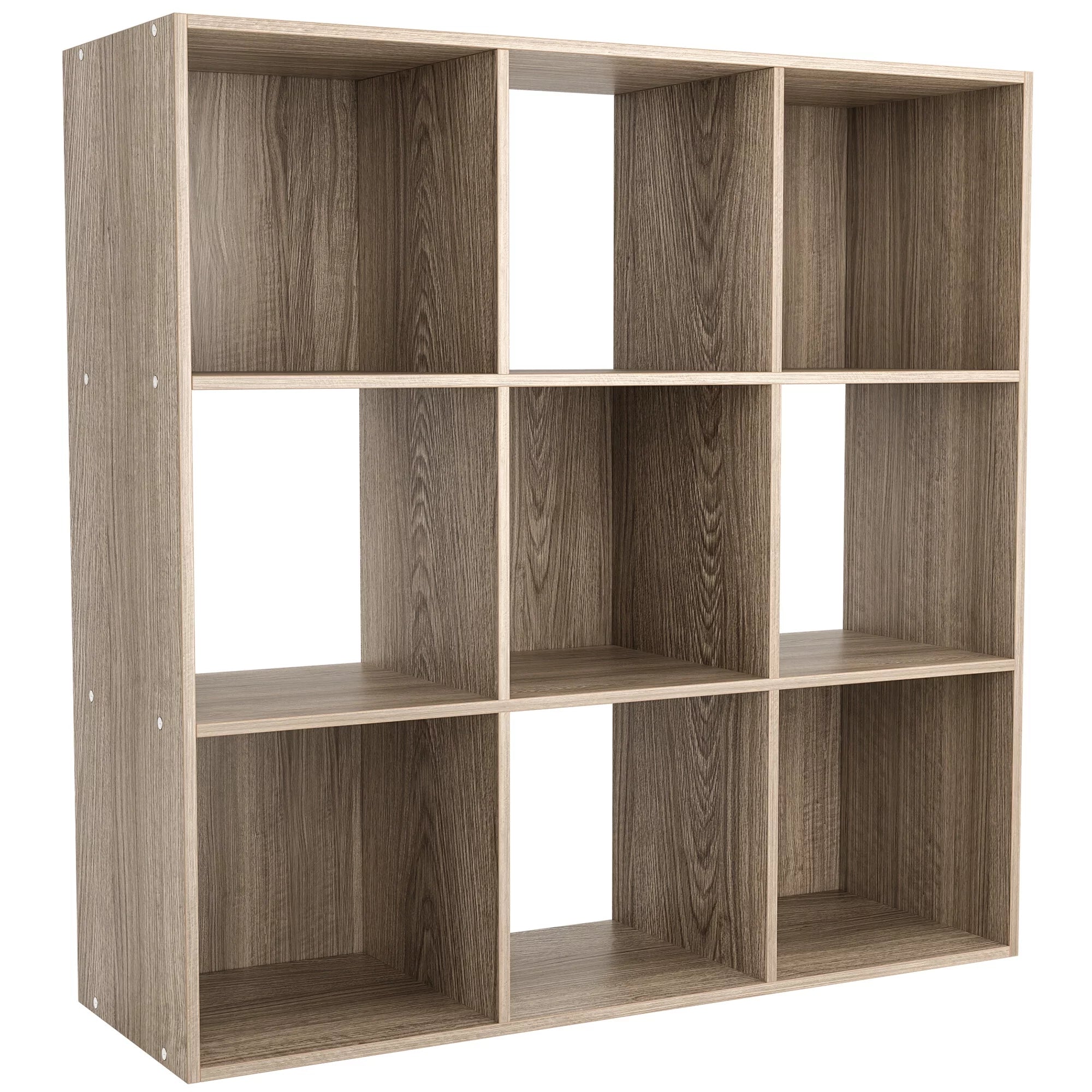 HomGarden 3-Tier 9 Cube Storage Organizer Wood Bookcase Cabinet Black A19933