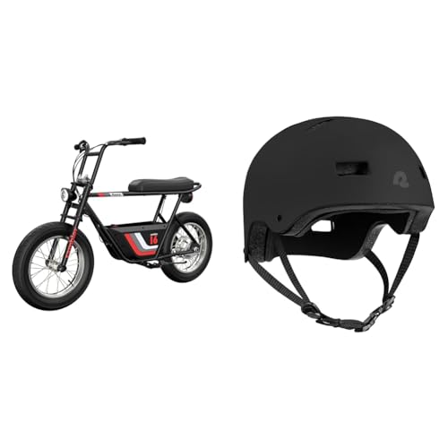 Razor Rambler 16 36V Electric Minibike with Retro Style, Retrospec Dakota Adult Helmet B115