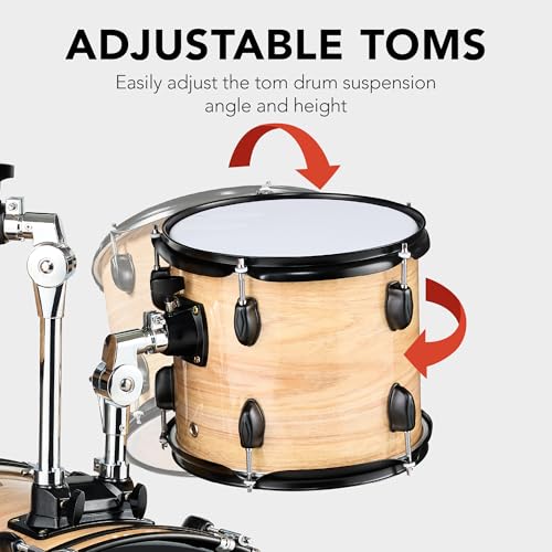Best Choice Products 5-Piece Full Size Adult Drum Set with Cymbal Stands, Stool, Pedal, Sticks - Dark Blue Sparkle D34023