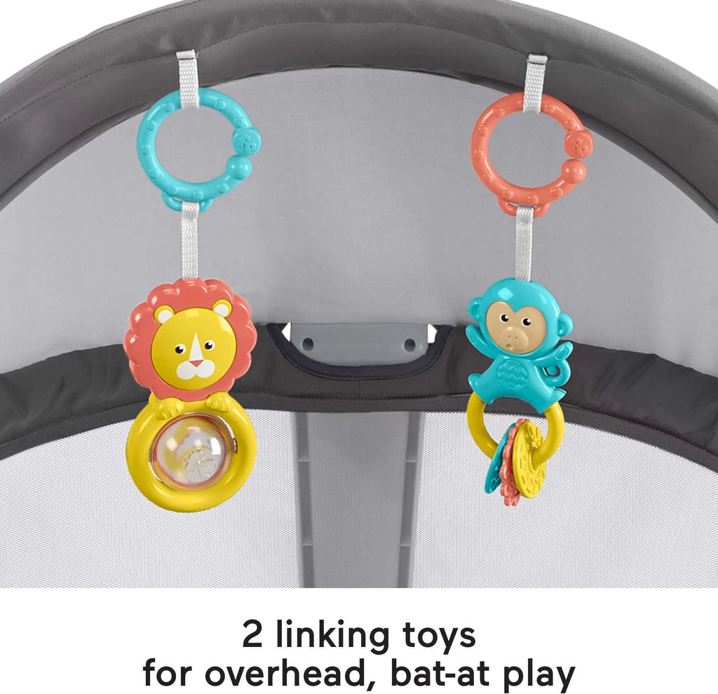 Fisher-Price On-the-Go Infant Dome Portable Bassinet and Play Space with Toys U449