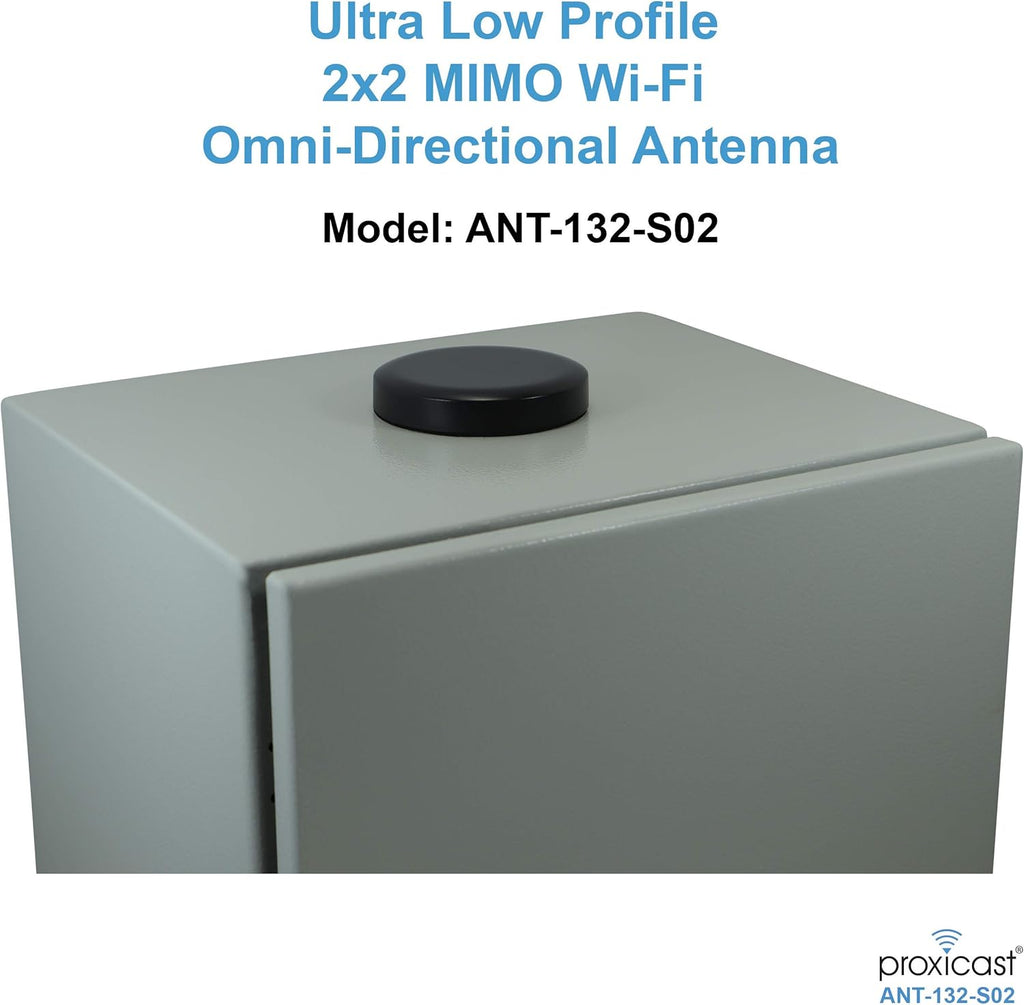 Proxicast Ultra Low Profile MIMO Dual Band WiFi Puck Antenna 2.4/5.8 GHz RP-SMA Pack of 2 G8462
