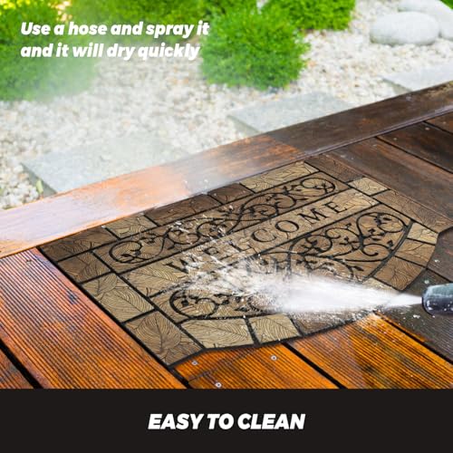 Durable Welcome Door Mats 24x36 Non-Slip Rubber Backing Outdoor Entry Mat C88828