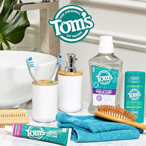 Tom's of Maine Fluoride-Free Antiplaque & Whitening Toothpaste, Peppermint, 5.5 oz, 2-Pack U812