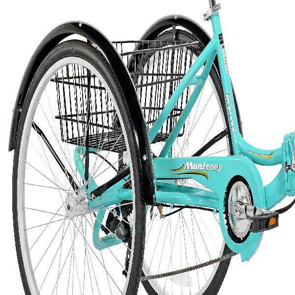 Kent 26 inch Monterey Folding Adult Trike Aqua J96176