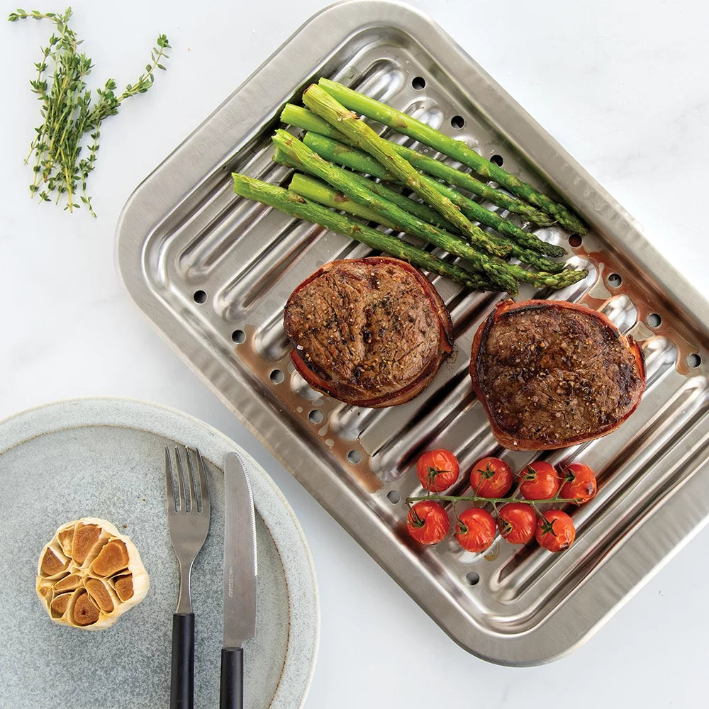 Nordic Ware Naturals 2 Piece Classic Broiler Pan T415105