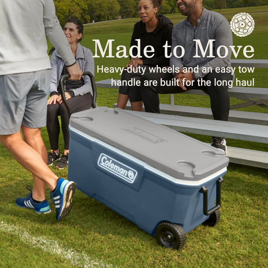 Coleman 316 Series 100QT Hard Chest Wheeled Cooler, Lakeside Blue H646398