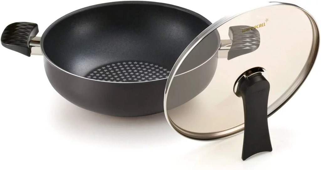Happycall 5 Layer Diamond Nonstick Party Wok with Lid, 13 inch Z393563