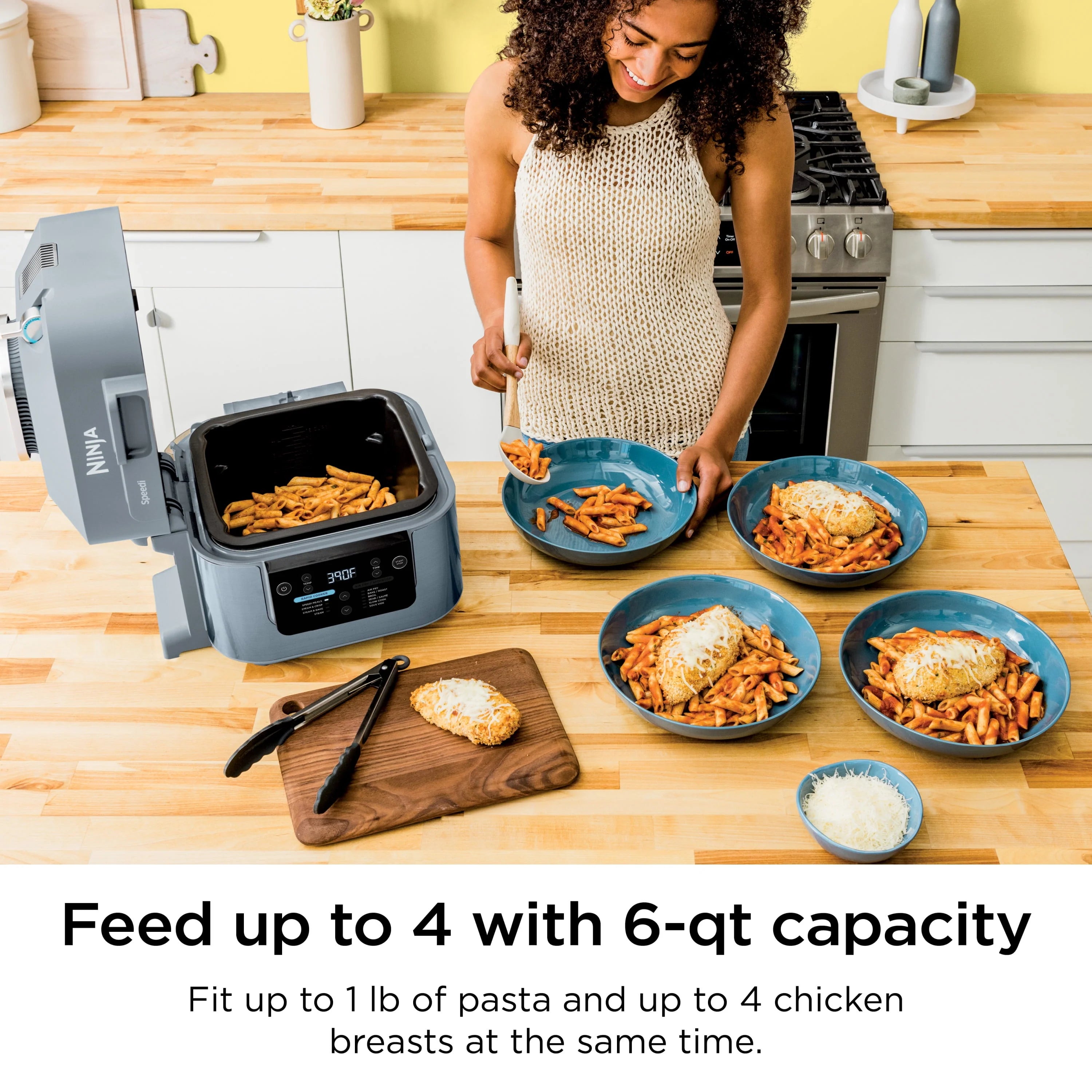 Ninja Speedi Rapid Cooker & Air Fryer, 6-Qt, 10-in-1, Sea Salt Gray Q39620