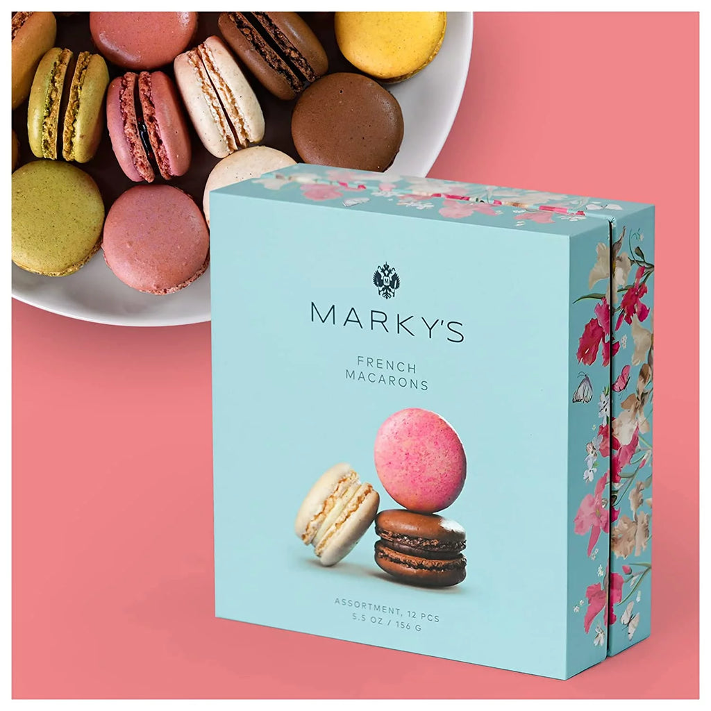 French Almond Macarons Gift Box 12 PCS Assorted Flavors Imported From France O626186