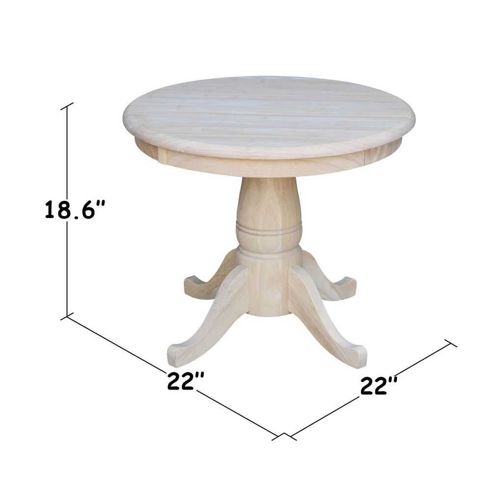 International Concepts Unfinished Round Pedestal Table G716503