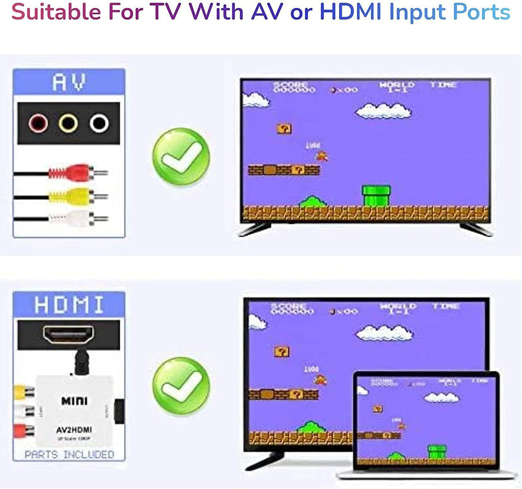 Classic Retro Games Console with 620 Built-in Games and 2 Controllers W369334