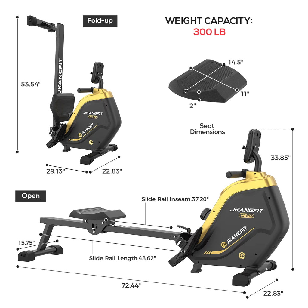 JKANGFIT Folding Magnetic Rowing Machine for Home Use O15315