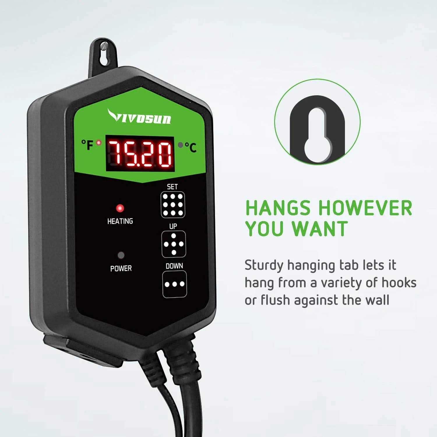 VIVOSUN Seedling Heat Mat with Digital Thermostat Combo Set D84218